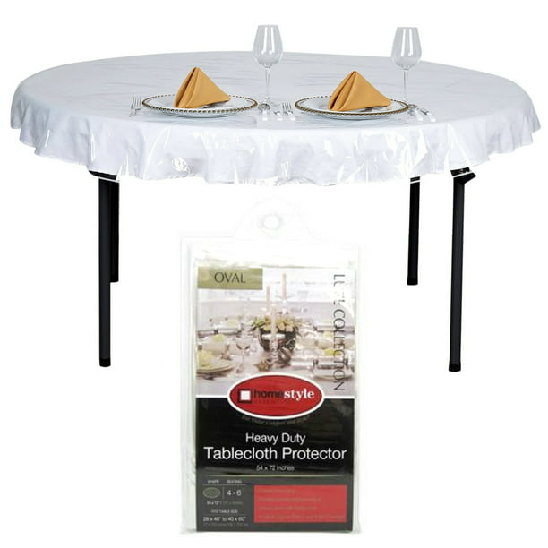 Clear Vinyl Tablecloth Heavy Plastic Protector Table Cover ASSORTED SIZES New